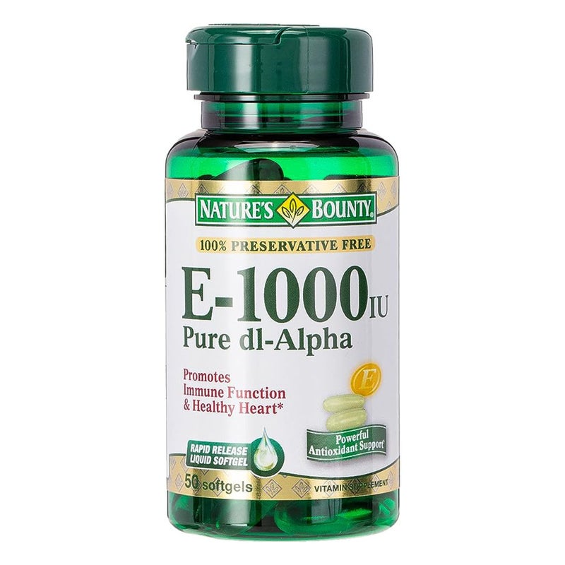 Nature's Bounty E-1000IU Pure dl-Alpha Softgels 50's
