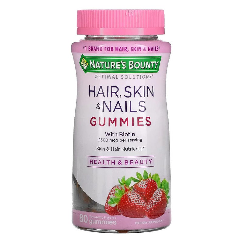 Nature's Bounty Optimal Solutions Hair, Skin And Nails Gummies 80's