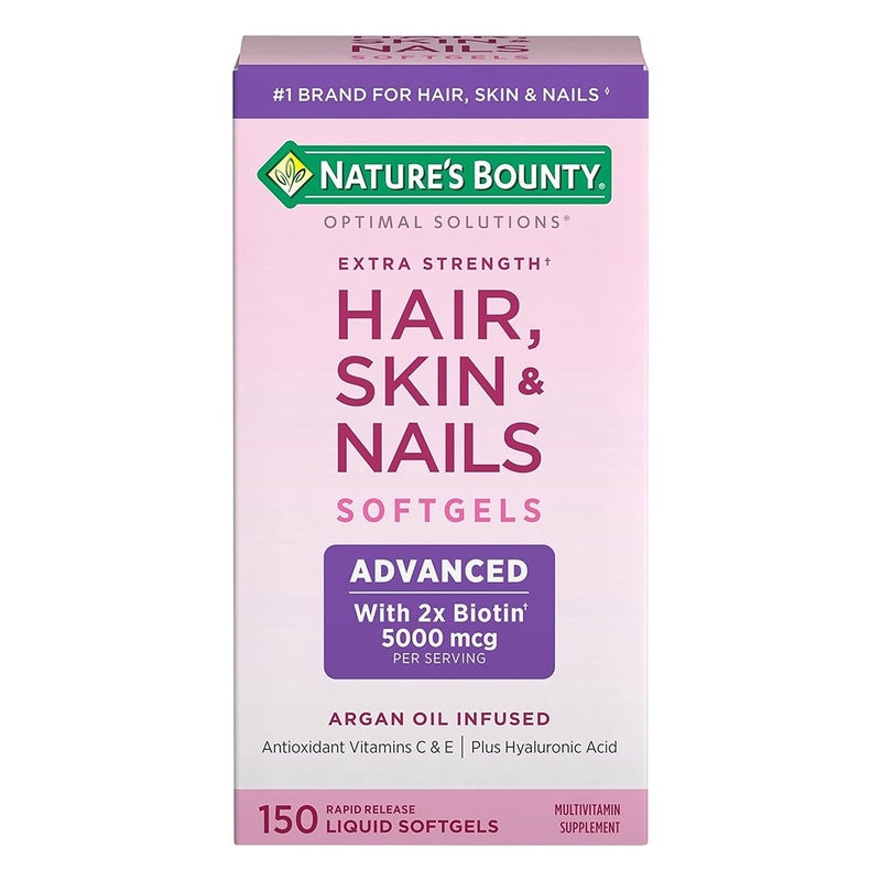 Nature's Bounty Optimal Solutions Extra Strength Hair, Skin And Nails Softgel 150's