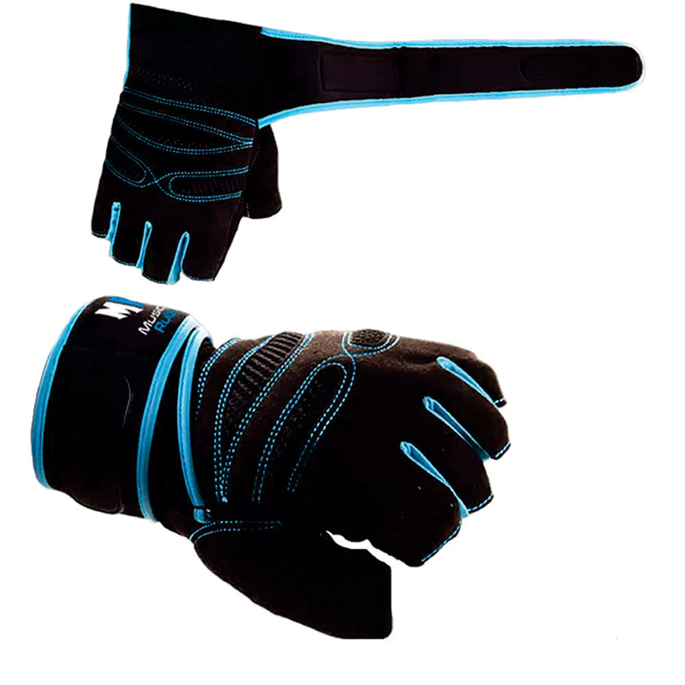 Muscle Rulz Leather Weight Lifting Gloves