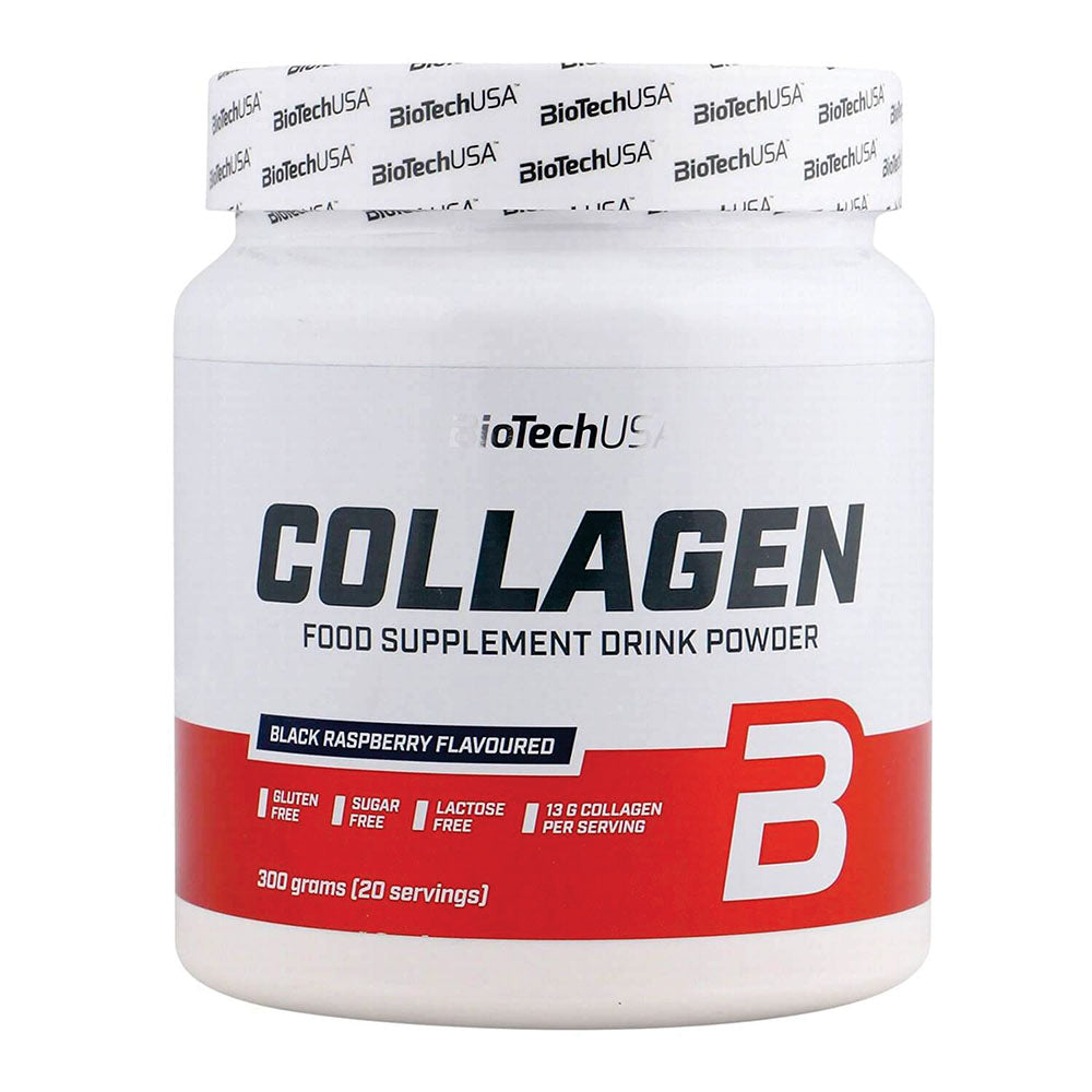 BioTechUSA Collagen Powder – 300 g | Hydrolyzed Beef Collagen + Hyaluronic Acid & Vitamins
