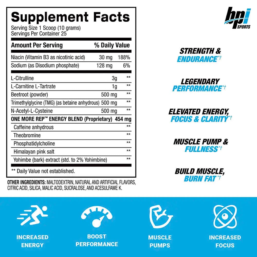 BPI Sport One More Rep 30 Servings 250g
