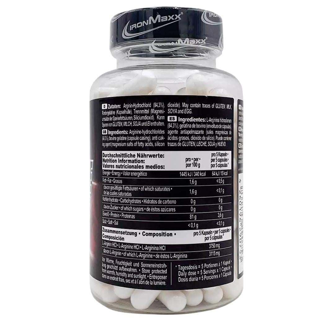 IronMaxx Arginine 130 Capsules (Free Nano Pancake)
