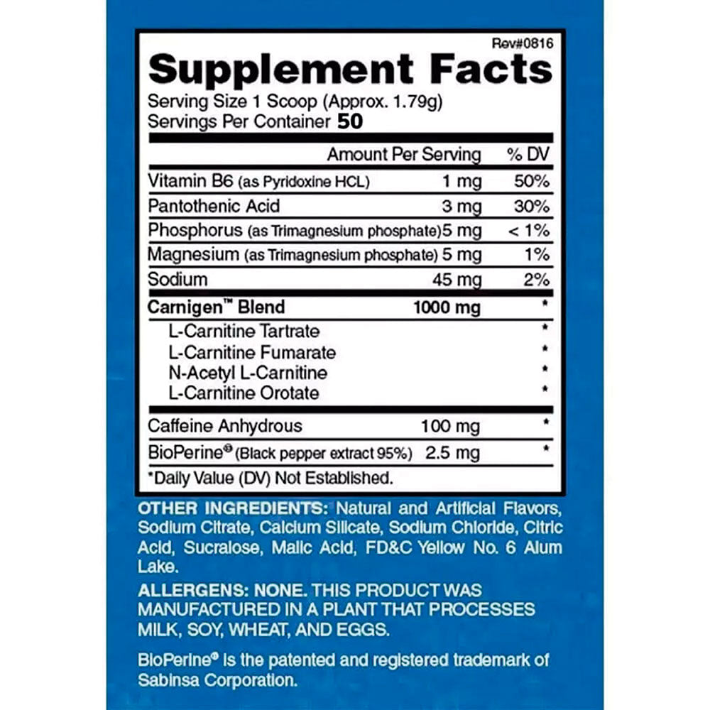 Evogen Carnigen Plus Caffeine 81.5g