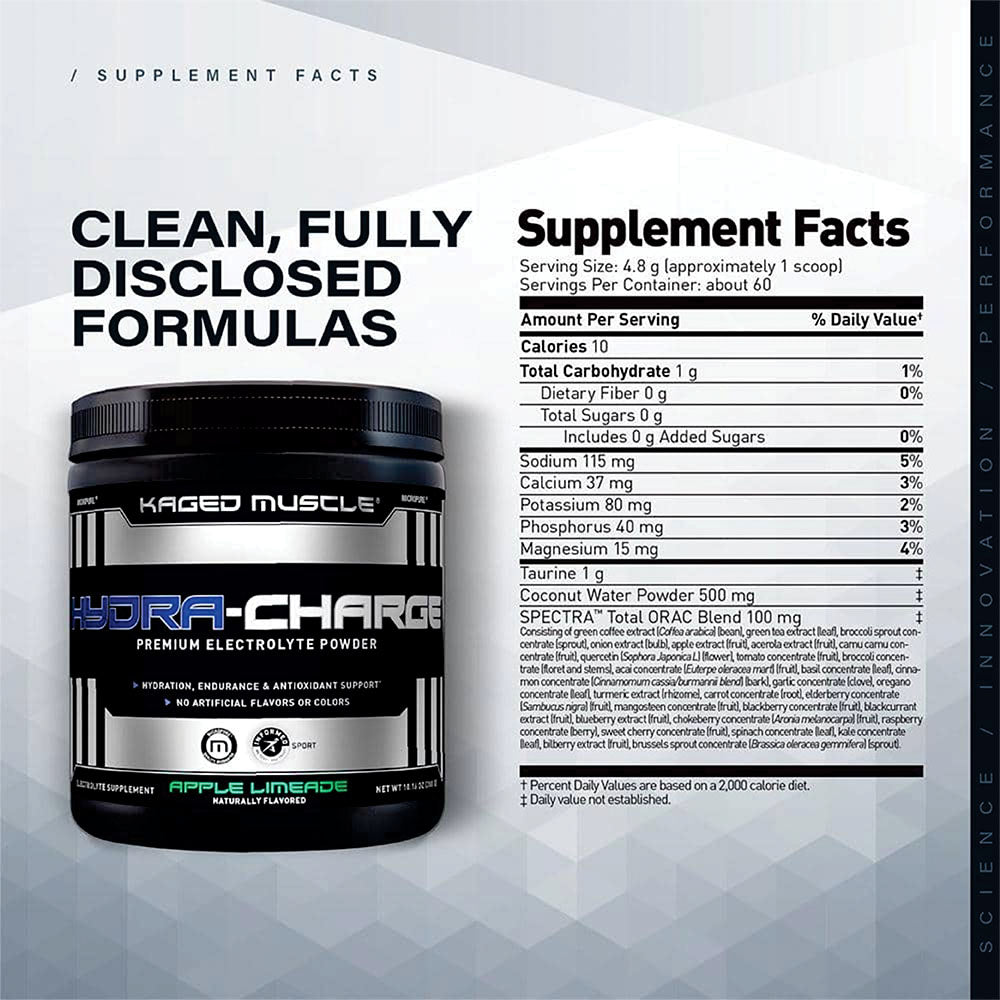 Kaged Muscle Hydra-Charge Electrolyte Powder 312g