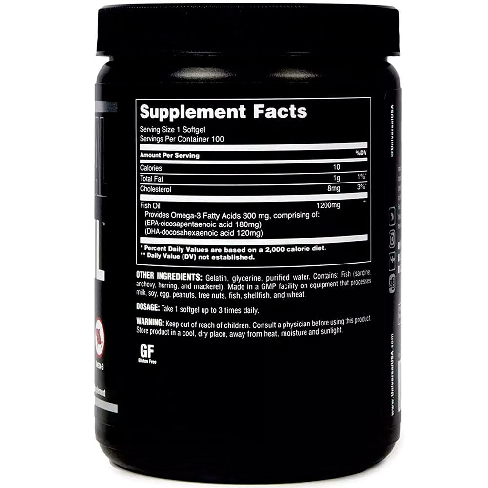 Universal Sport Series Fish Oil 100 Softgels