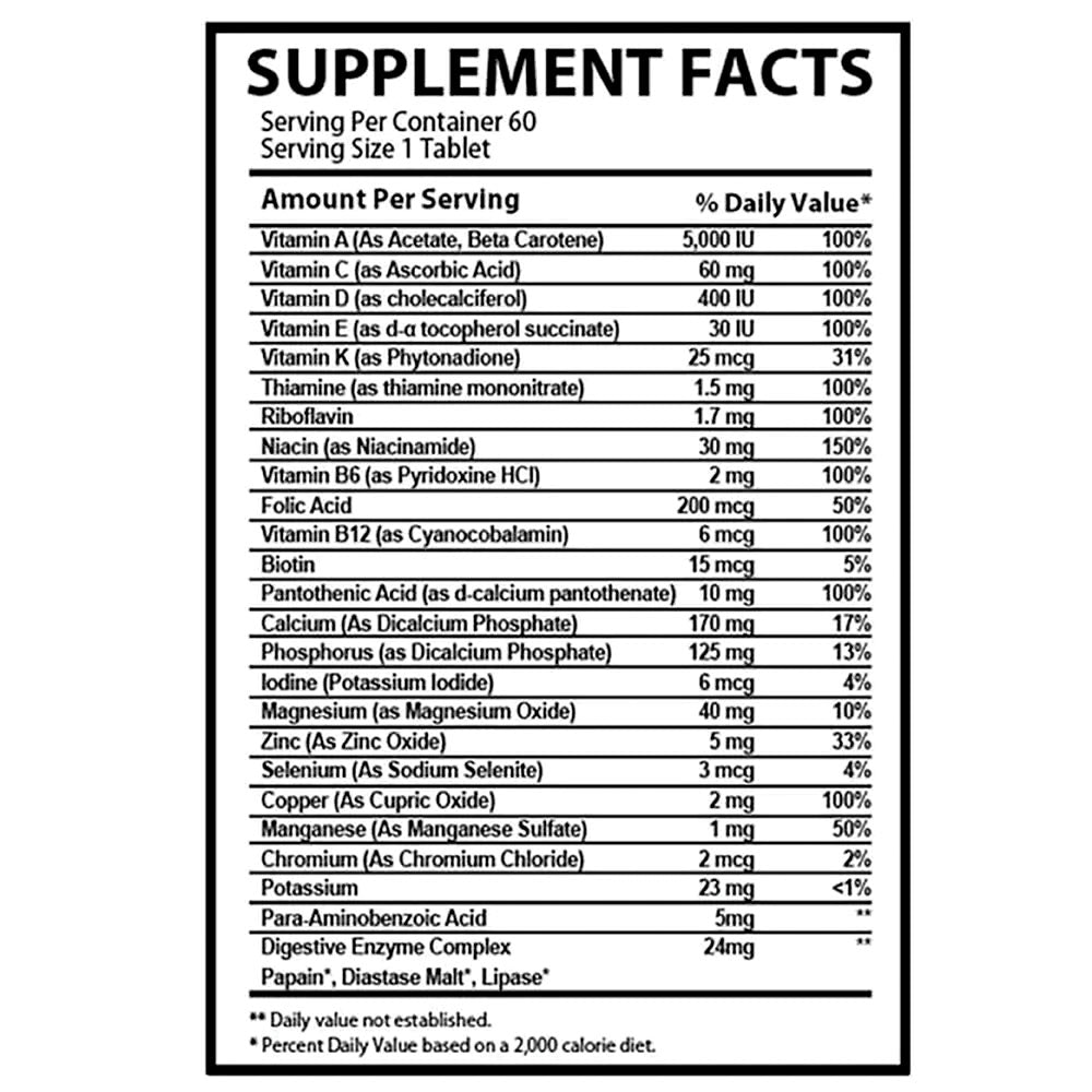 Muscle Rulz MultiVitamin Daily 100 Tablets