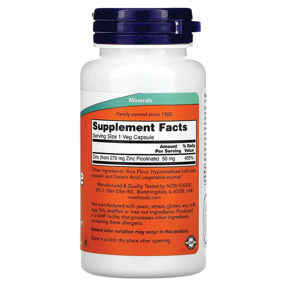 Now Zinc 50mg Immune System Support Tablets