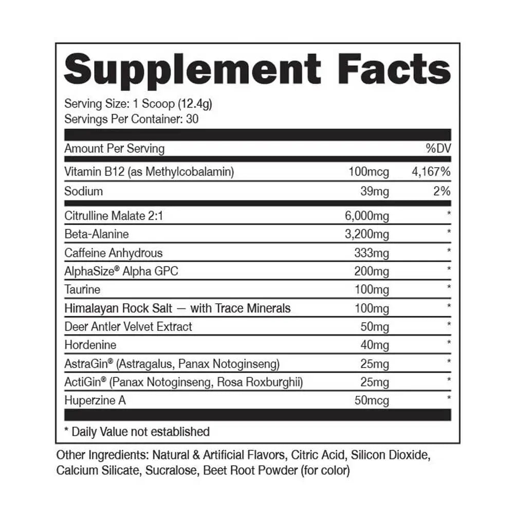 Bucked Up BAMF High-Stimulant Pre-Workout 357g
