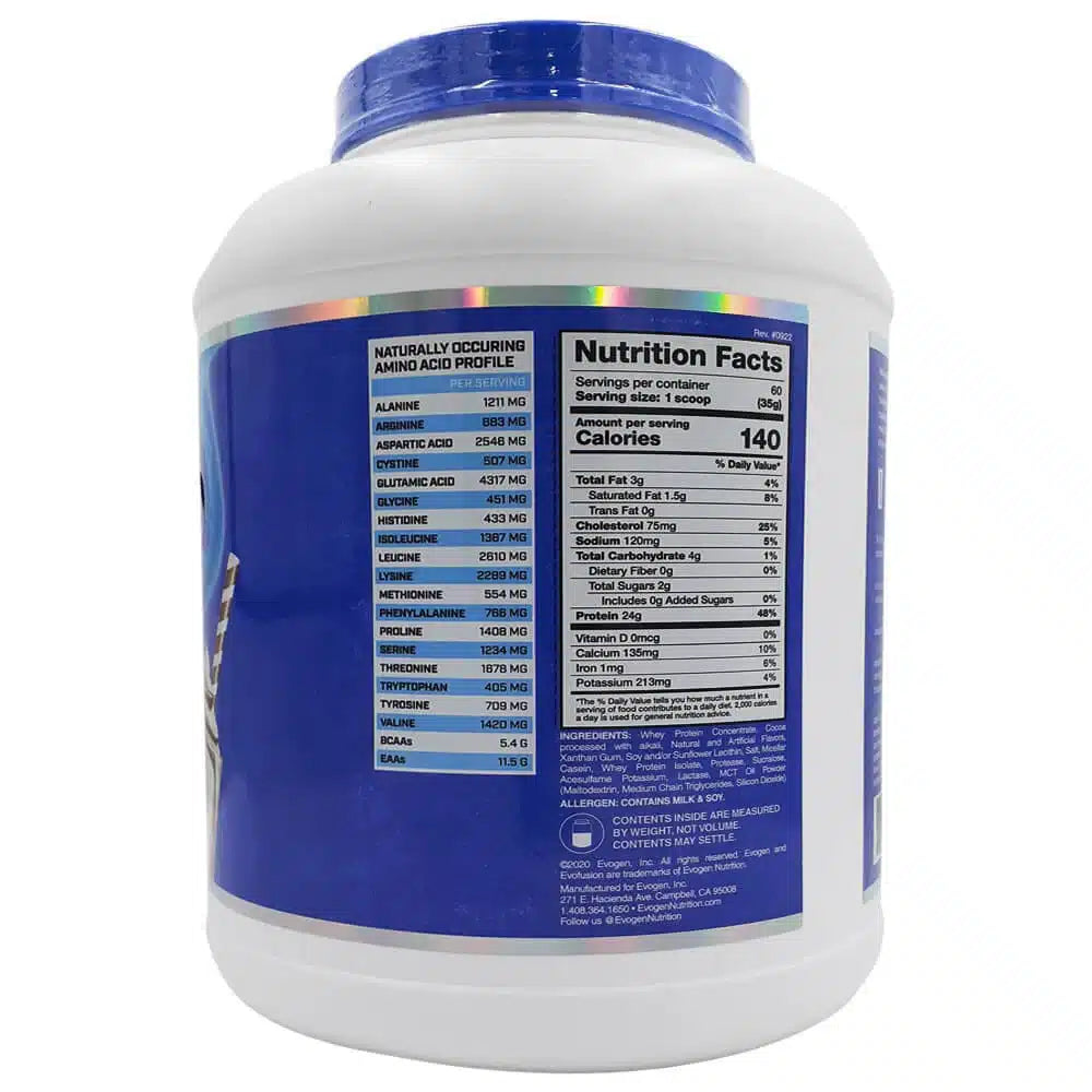 Evogen Evofusion Chocolate Shake - 2.09kg (4.6lbs) - 60 Servings