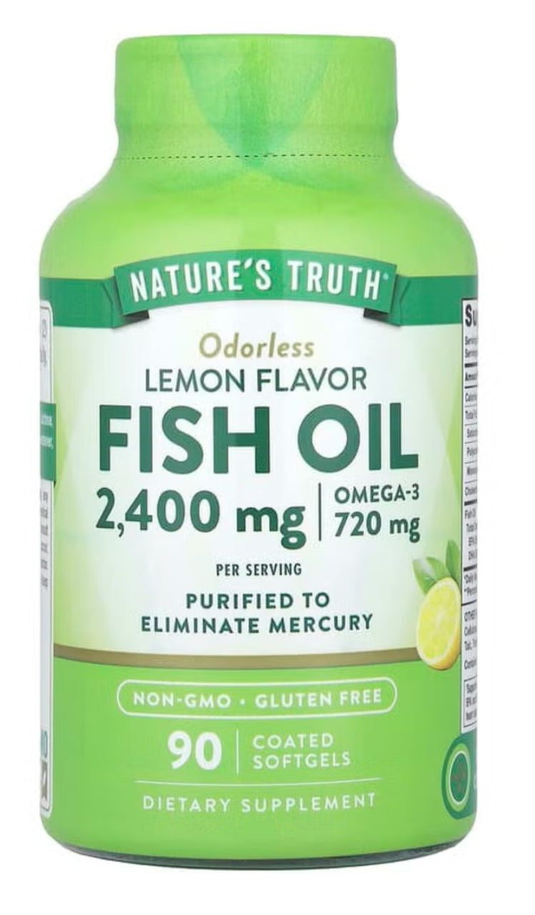Nature's Truth, Fish Oil, Lemon, 90 Coated Softgels
