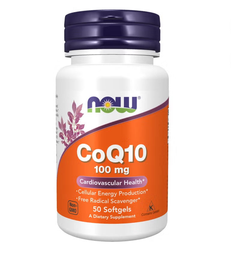 Now CoQ10 - 100mg - Antioxidant Softgels For Heart Health & Energy, Pack of 50's