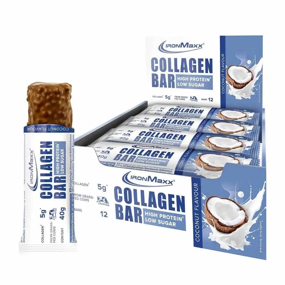 IronMaxx Collagen Bars (40g x 12) – Delicious & Nutrient-Packed Snack