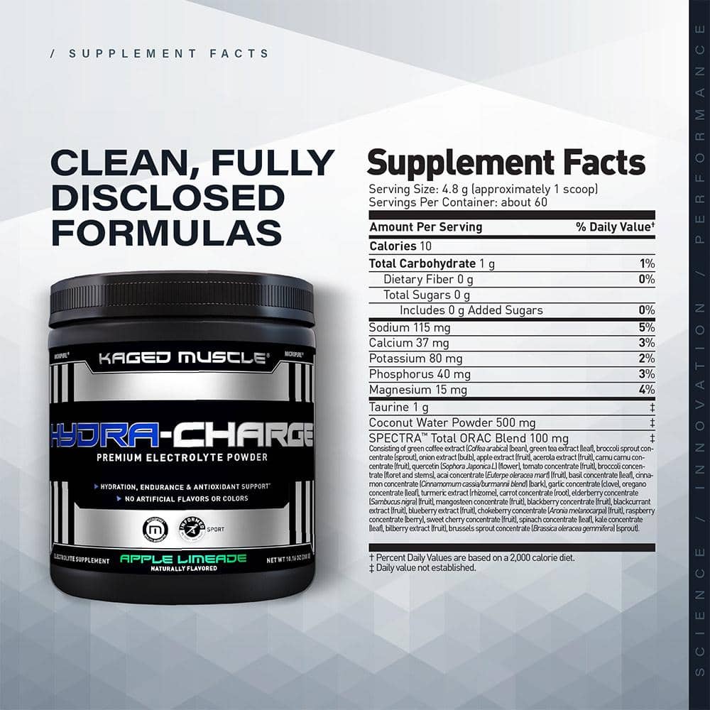 Kaged Muscle Hydra-Charge Electrolyte Powder 312g