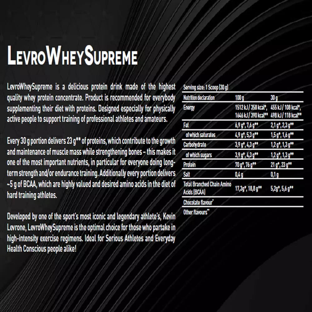 Levro Whey Supreme Protein Powder 2kg