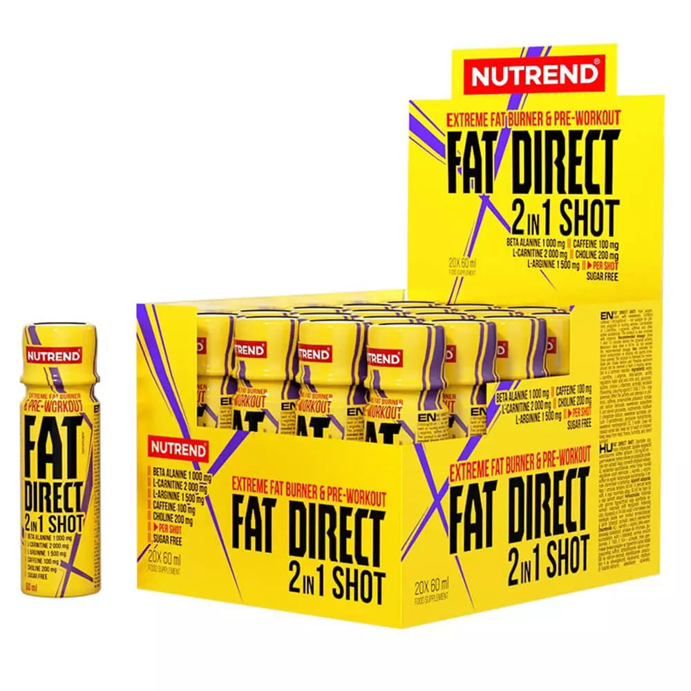 Nutrend Fat Direct 2 in 1 Shot - 20 x 60ml - Powerful Weight Loss Supplement