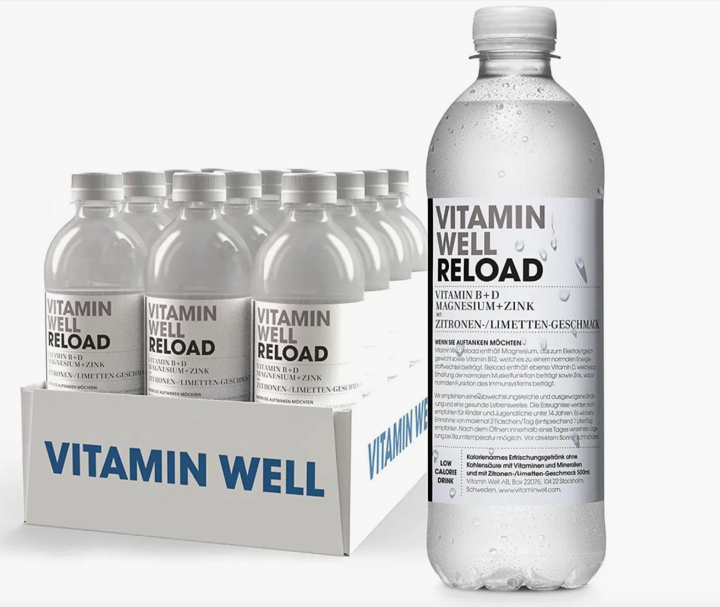 Vitamin Well Reload 500ml (Pack of 12) – Vitamin B+D Magnesium+Zinc