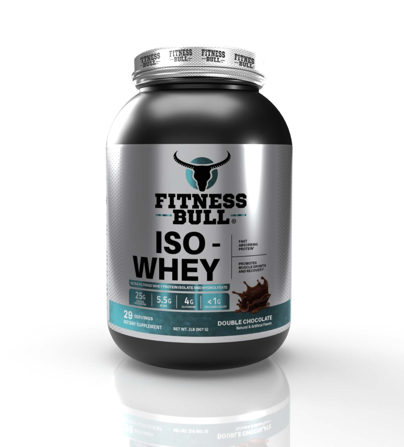 Fitness Bull ISO Whey Protein Powder - Double Chocolate Flavour