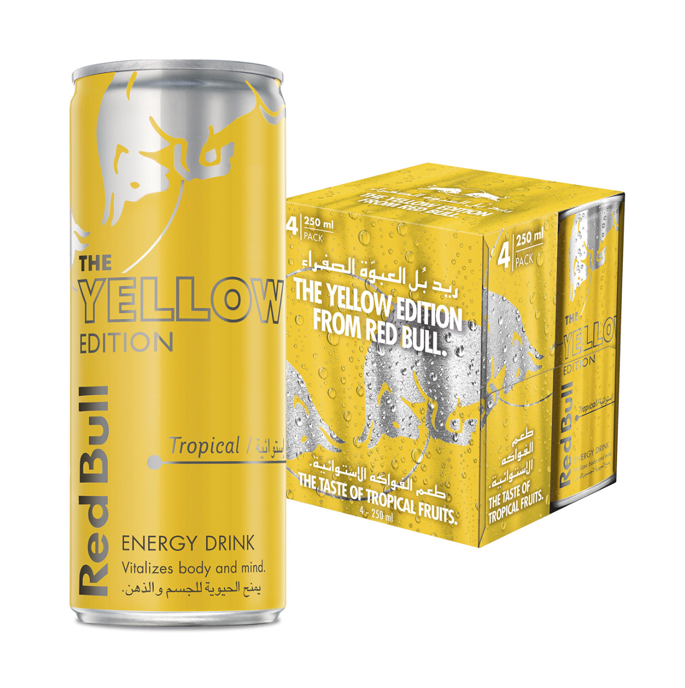 Red Bull Yellow Edition – Tropical Fruits | 250ml Can X 4