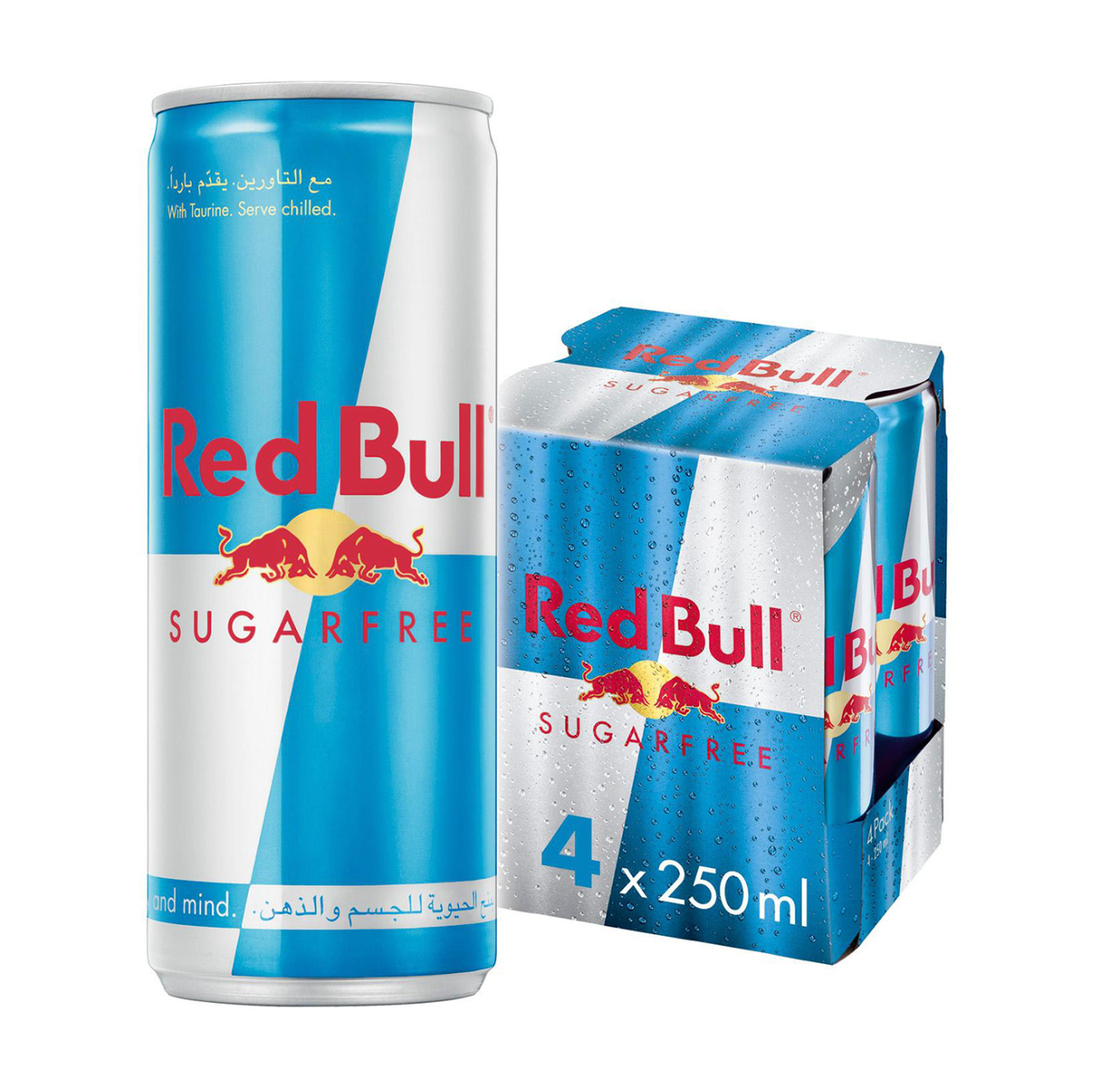 Red Bull Sugarfree – Classic Energy with Zero Sugar | 250ml Can X 4