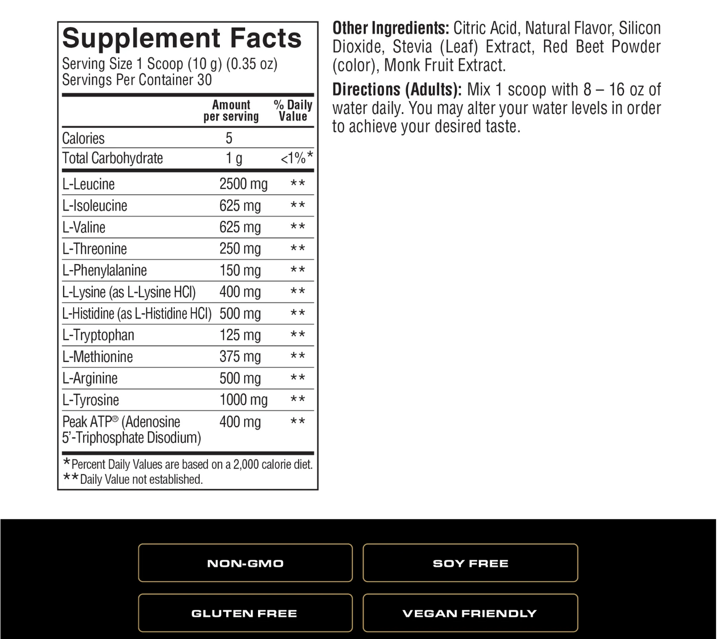 Spoken Aminos + ATP | 30 Servings | Fruit Punch