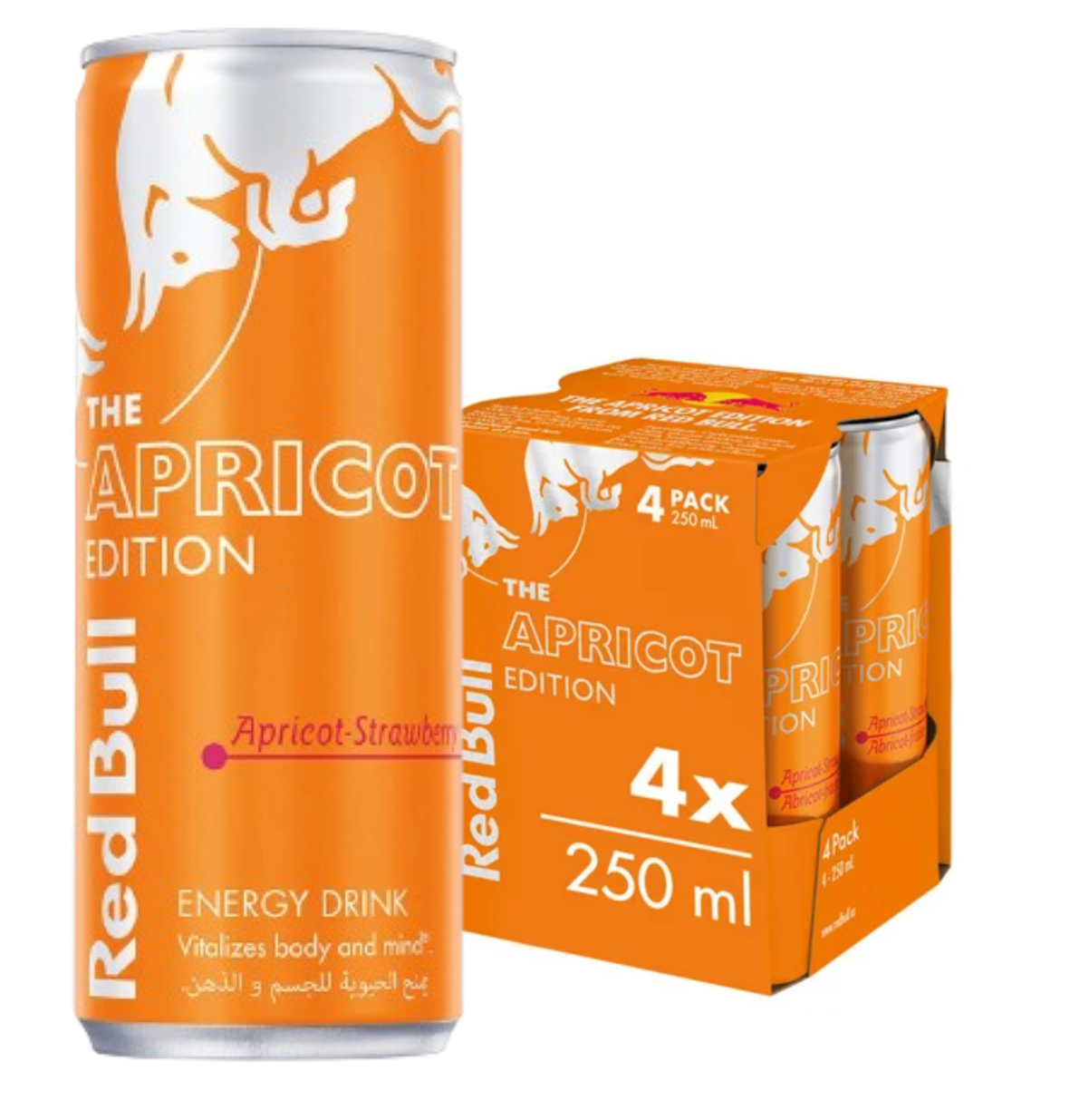 Red Bull Apricot Edition – Apricot & Strawberry | 250ml Can X 4