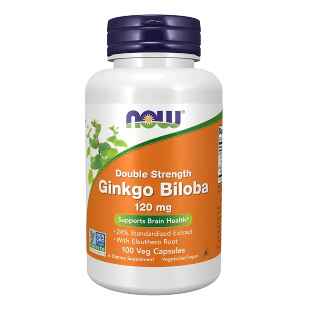 Now Ginkgo Biloba Double Strength 120 mg