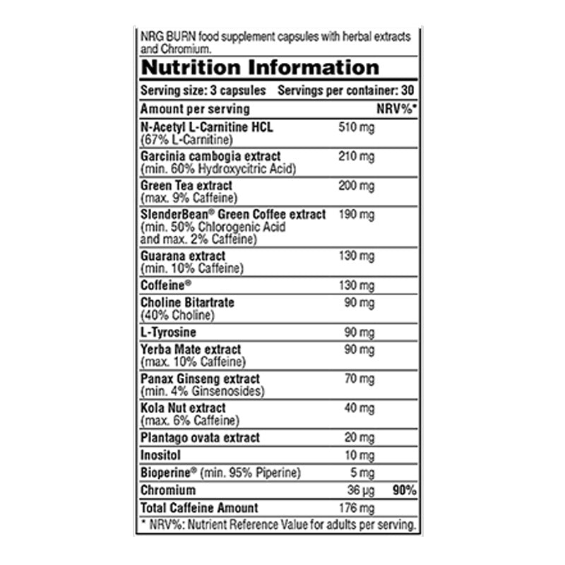 Galvanize Nutrition NRG Burn – 90 Capsules