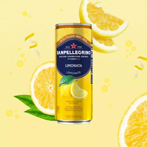 San Pellegrino Limonata – Sparkling Lemon Beverage (6 x 330ml Cans)