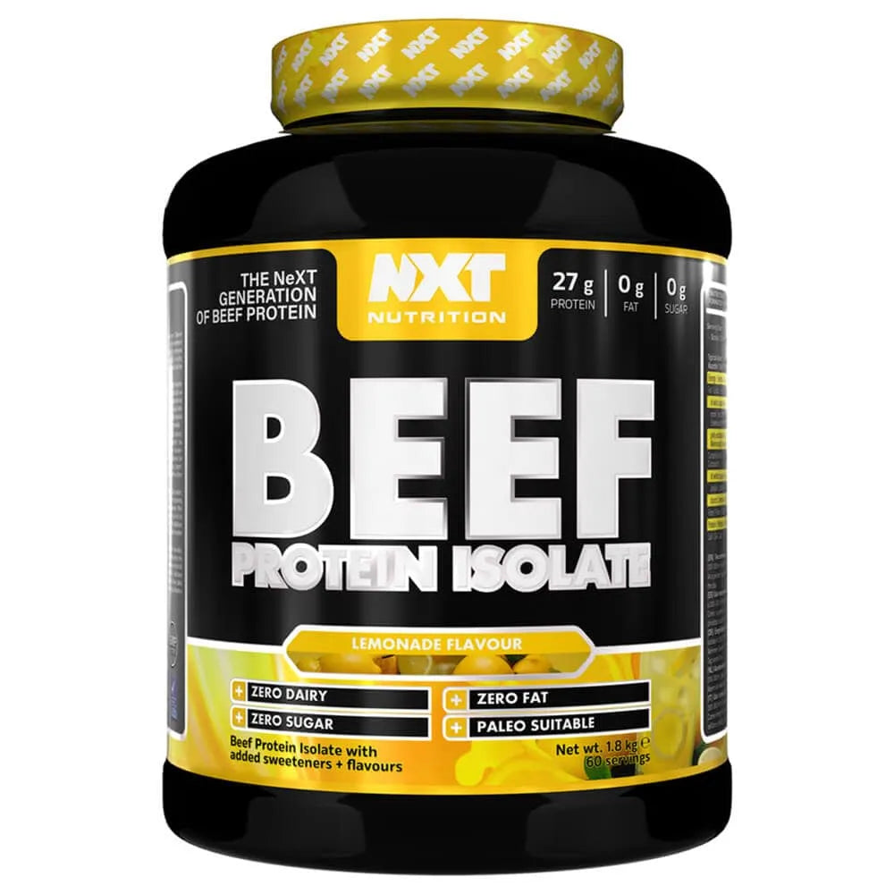 NXT Nutrition Beef Protein Isolate 1.8kg – 60 Servings | Hydrolyzed Beef Protein Supplement