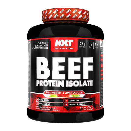 NXT Nutrition Beef Protein Isolate 1.8kg – 60 Servings | Hydrolyzed Beef Protein Supplement