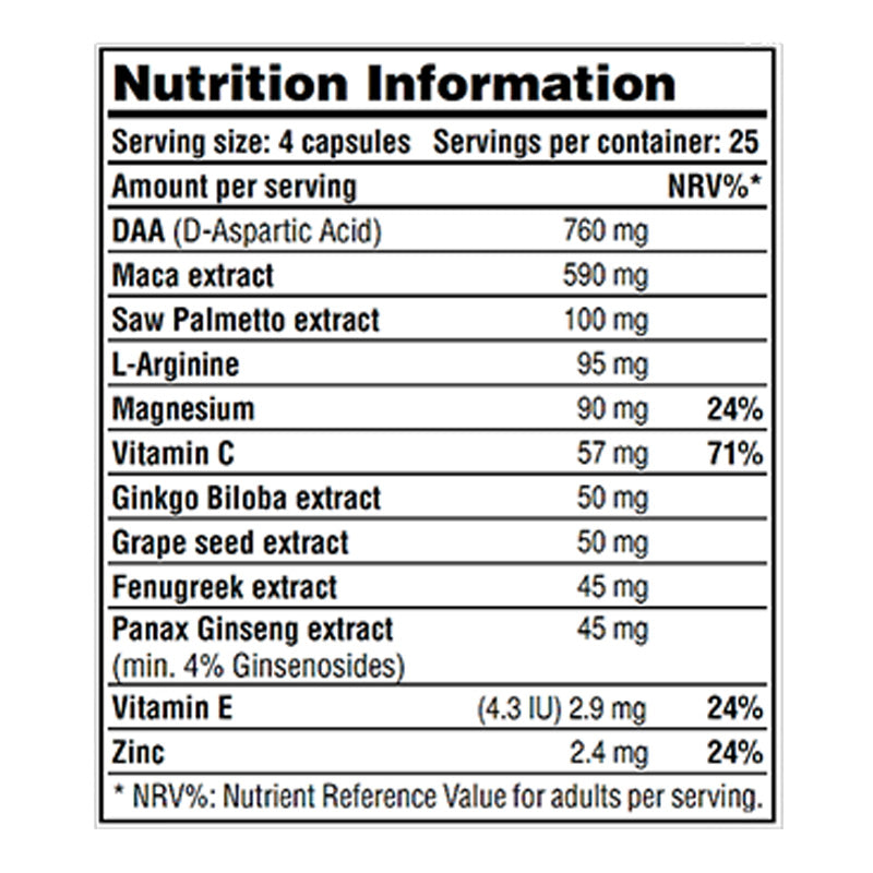 Galvanize Nutrition T-Max 100 Capsules – Natural Testosterone Booster
