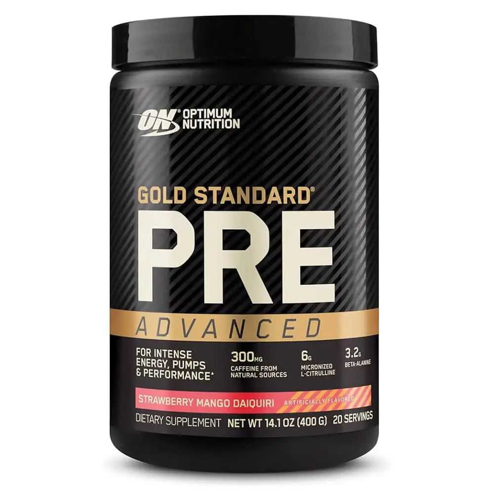 Optimum Nutrition Gold Standard Pre-Advanced – Strawberry Mango Daiquiri – 400g (20 Servings)