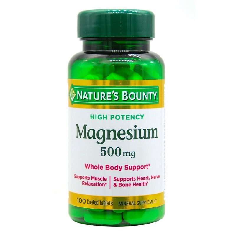 Aktion Tablet Nature's Bounty High Potency Magnesium 500 mg Tablets 100's – www.aktion.ae