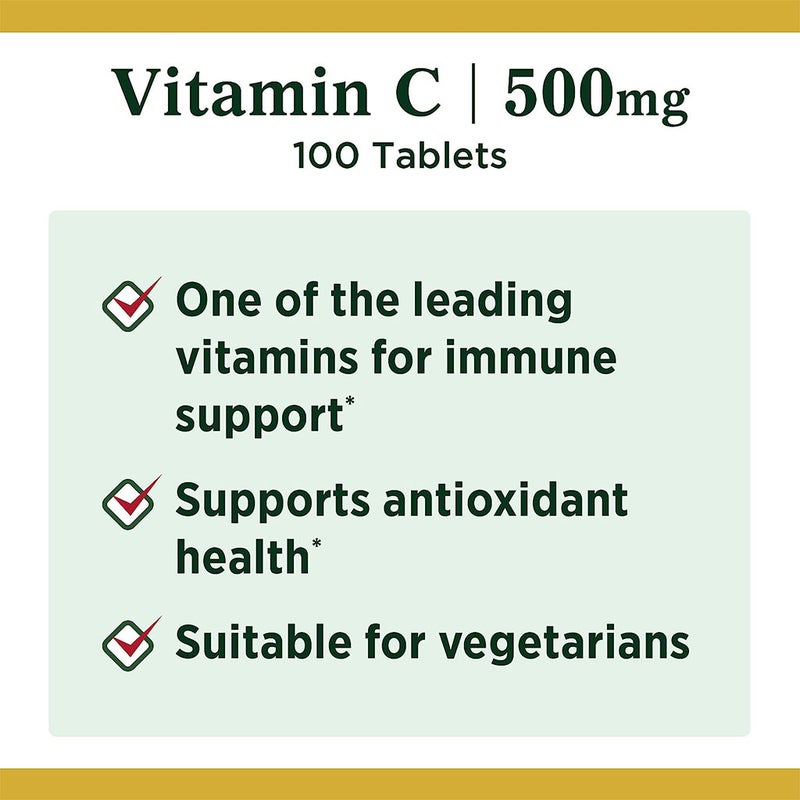 Nature's Bounty Vitamin C 500 mg Tablets 100's