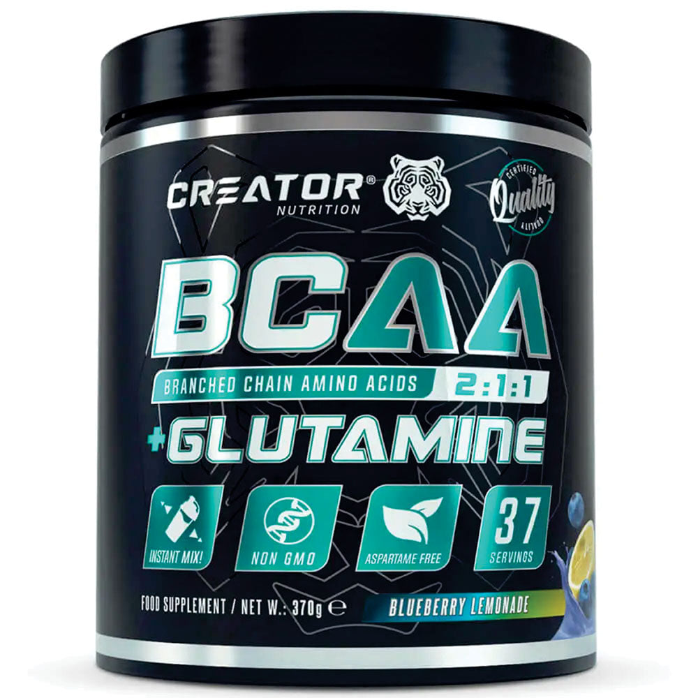 Creator Nutrition BCAA + Glutamine, Blueberry Lemonade, 37 Servings – 370g