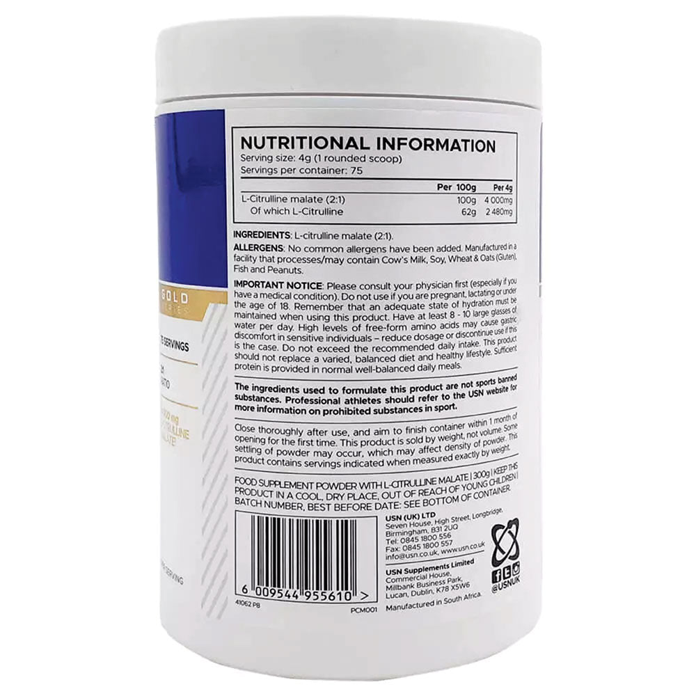 USN Pure L-Citrulline Malate 300 g