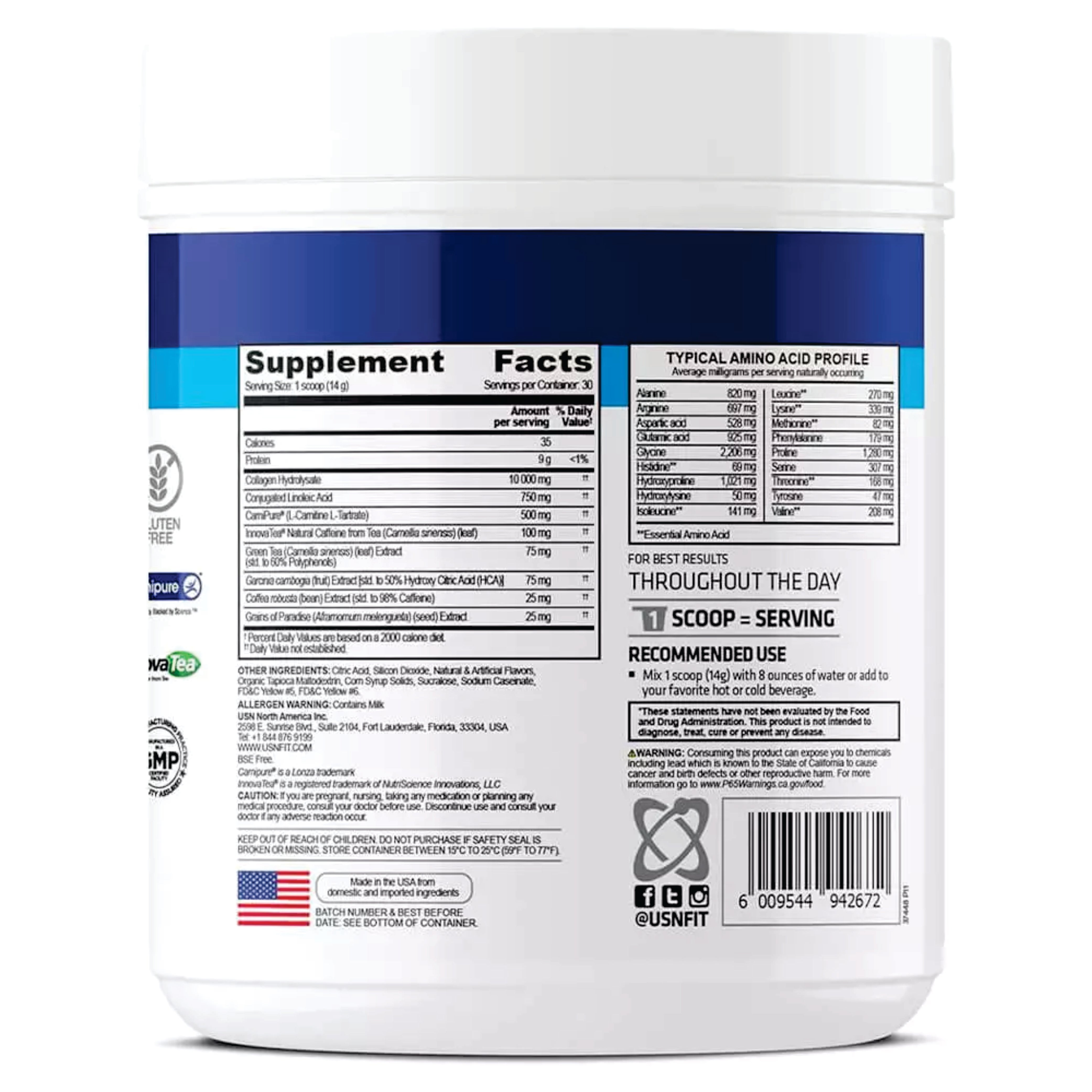 Usn Weight Loss Collagen Mixed Berry 420g