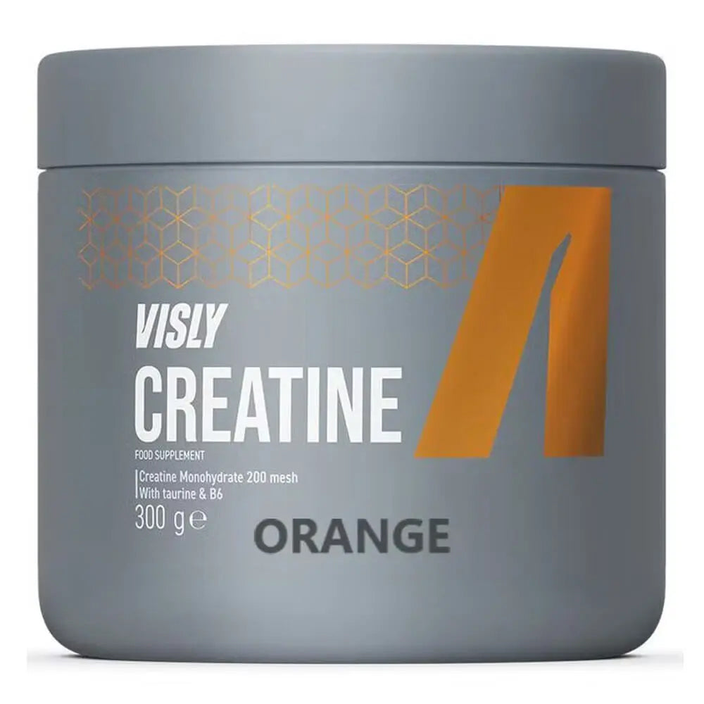 Visly Creatine Powder – 300g (60 Servings) | Orange, Cherry, Watermelon Flavors | Boost Muscle Strength