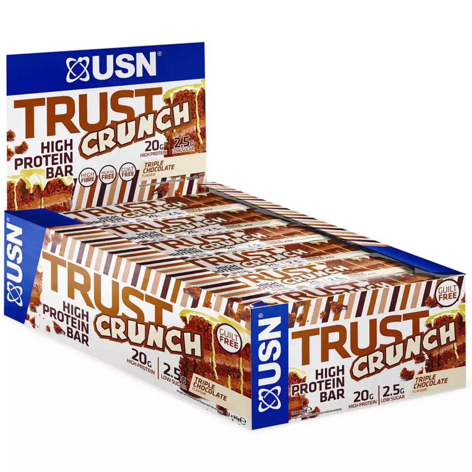 USN Trust Crunch Protein Bar 60g Pack of 12