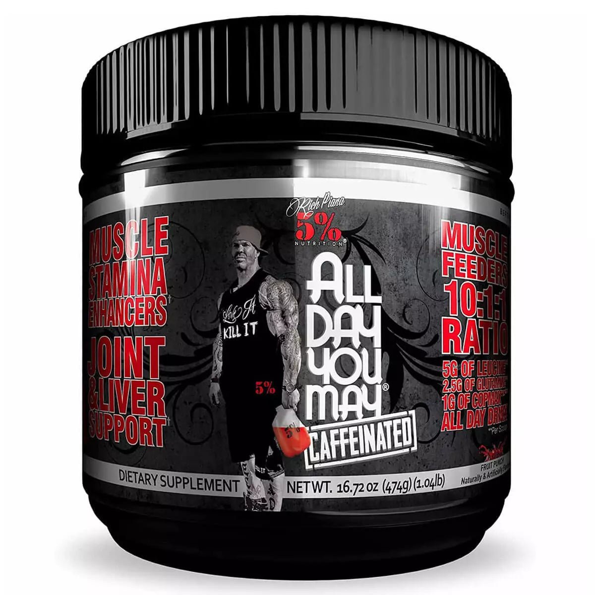 5% Nutrition All Day You May Caffeinated BCAA