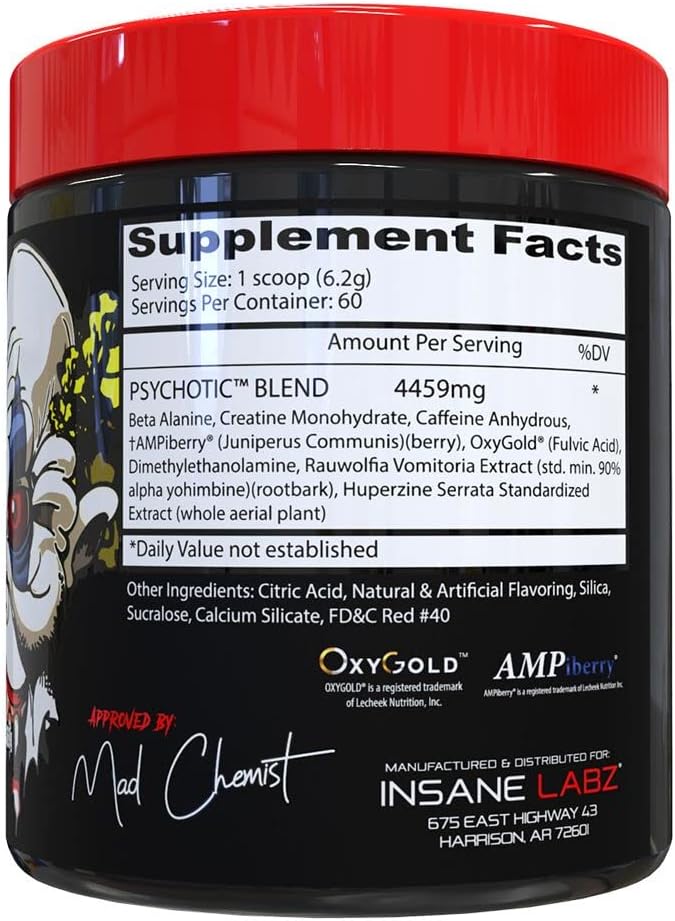 Insane Psychotic Pre-Workout Fruit Punch