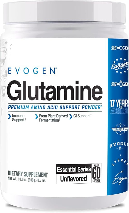 Evogen Glutamine – Premium Recovery Amino Acid | 60 Servings | Unflavored
