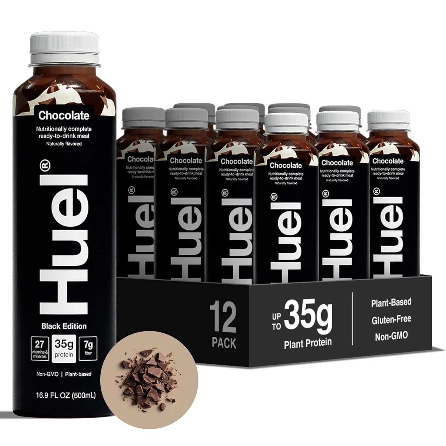 Huel Black Edition 500ml Ready to Drink – Pack of 8 – Complete Meal in a Bottle