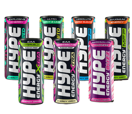 Hype Energy Drinks 24x250ml - Flavor-Packed Performance Boosters