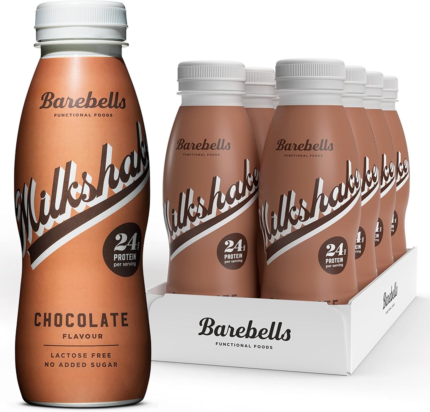 "Barebells Protein Milkshake 330ml – 24g Protein, Delicious & Convenient Pack of 8"