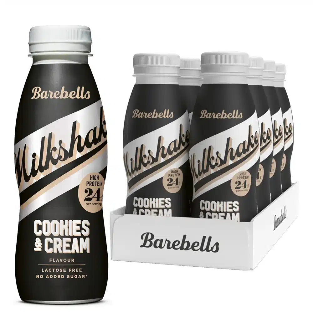 "Barebells Protein Milkshake 330ml – 24g Protein, Delicious & Convenient Pack of 8"