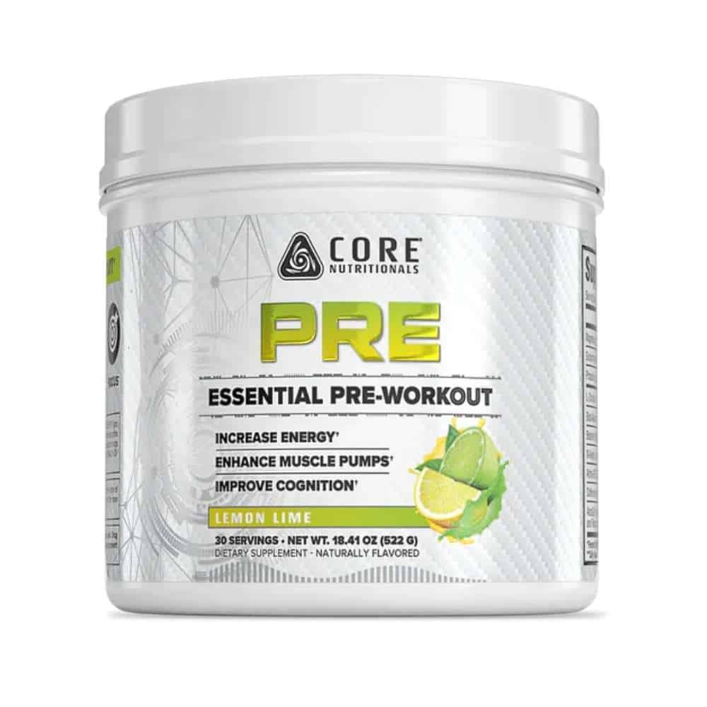 Core Nutrition pre essential pre workout, Lemon Lime 525g