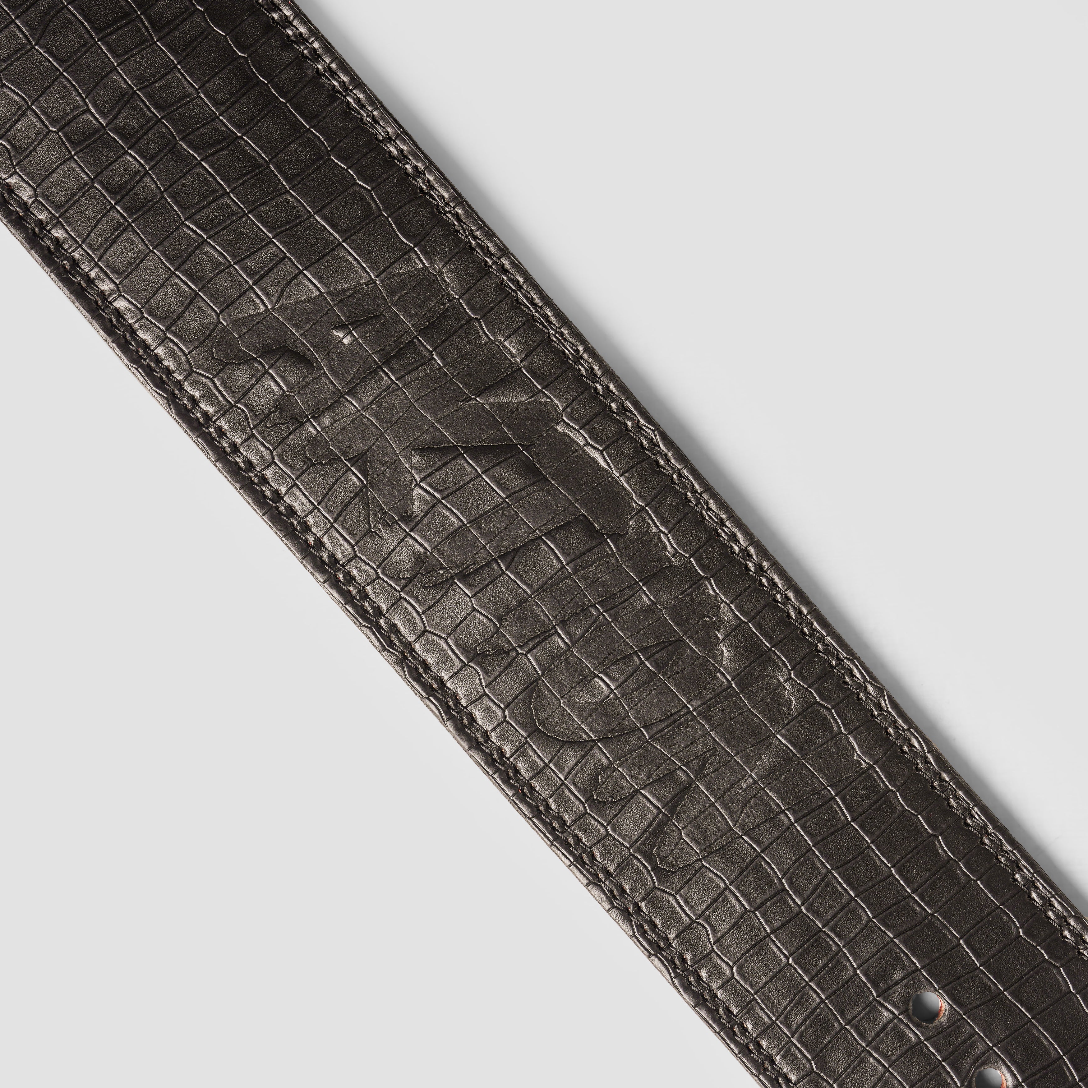 AKTION LIFTING BELT | PURE LEATHER | SNAKE BLACK - RED INSIDE