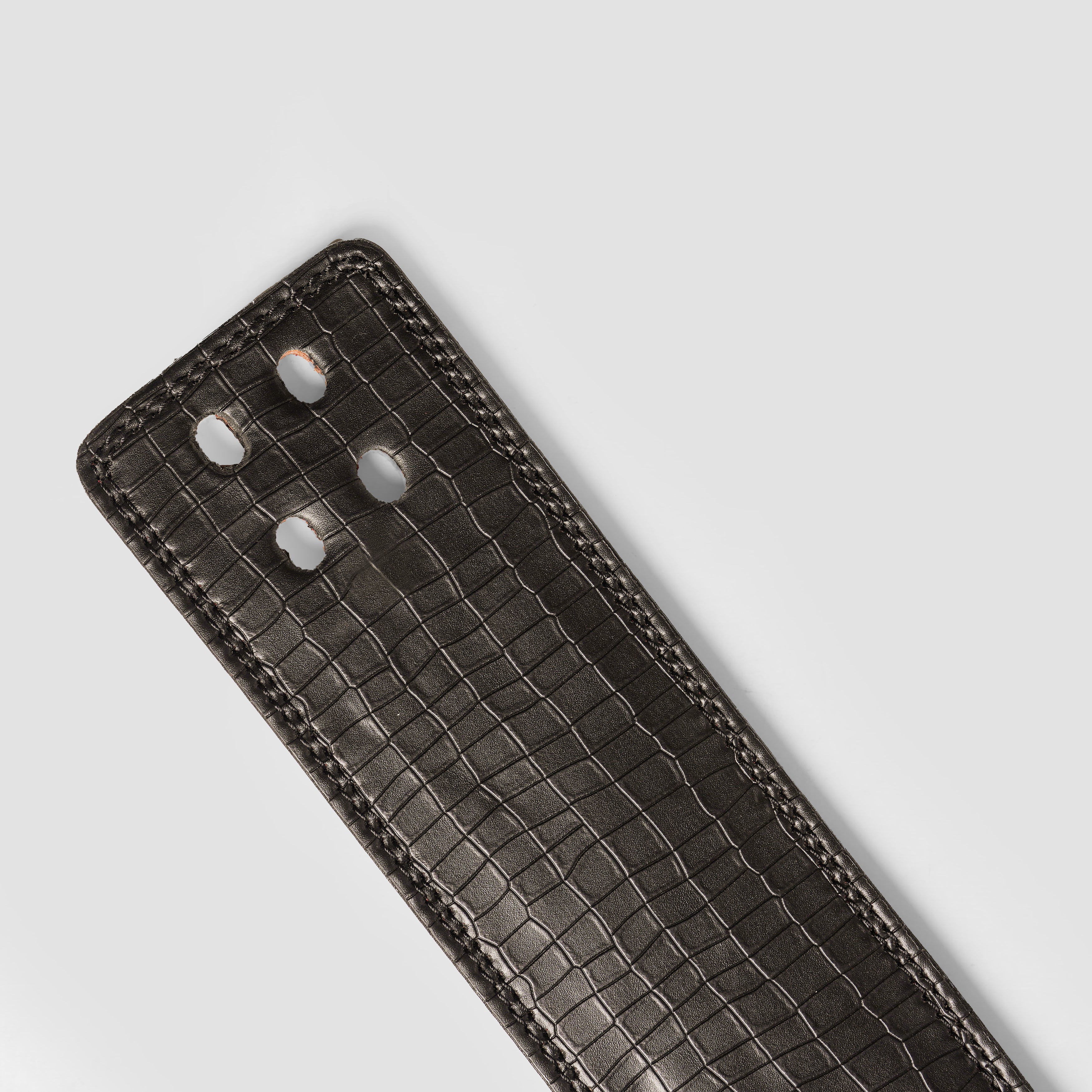 AKTION LIFTING BELT | PURE LEATHER | SNAKE BLACK - RED INSIDE
